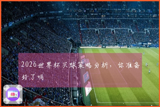 2026世界杯买球策略分析，你准备好了吗